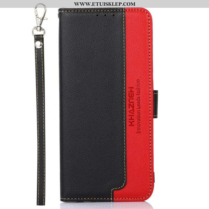 Etui Folio do iPhone 13 Mini Rfid Khazneh W Stylu Liczi